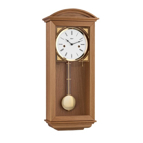 Hermle regulateur Newport – eikenhout naturel, halve-uurslag, 14 dagen