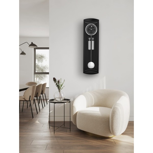Hermle regulateur Mornington II – zwart met donkere wijzerplaat