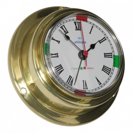 Altitude Quartz Klok Radiostilte Alarm Romeins Messing - 95 mm - Altitude - Quartz Klokken - 842 CAZ