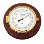 Wempe SKIPPER Barometer Op Mahoniehouten Wandplaat Messing - 210 x 50 mm - Wempe - Barometers - CW400002