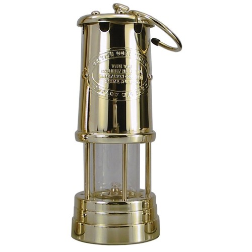 Welsh Miner Olielamp Messing Groot