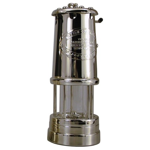 Welsh Miner Olielamp Vernikkeld Aluminium Groot