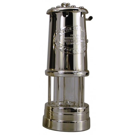 Welsh Miner Olielamp Vernikkeld Aluminium Groot - E Thomas & Williams Ltd - Olielampen - 1897 N