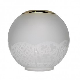 E.S. Sørensen Globe Lampenglas Top Ring Bloemmotief - ES Sorensen - Olielampen Accessoires - 100005