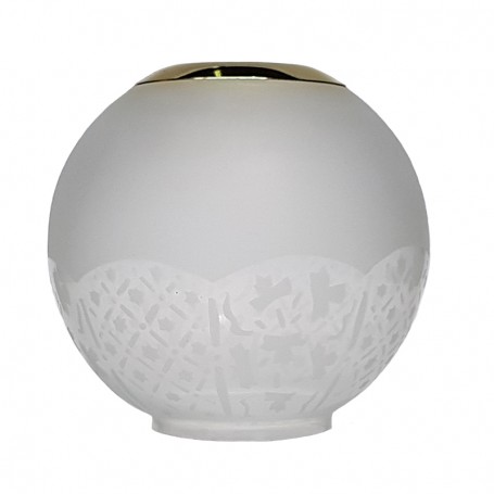 E.S. Sørensen Globe Lampenglas Top Ring Bloemmotief - ES Sorensen - Olielampen Accessoires - 100005