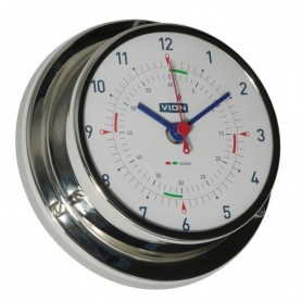 Vion Quartz Klok Radiostilte Glanzend RVS - 97 mm - VION - Quartz Klokken - A080 C
