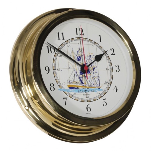 Altitude Quartz Klok Arabisch Scheepsmotief Messing - 224 mm