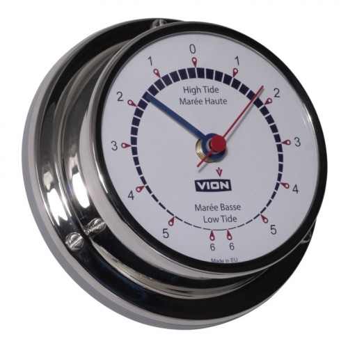 Vion Getijden Klok Glanzend RVS - 97 mm