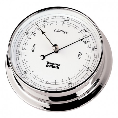 Weems & Plath Endurance I 125 Barometer Verchroomd Messing - 152 mm - Weems & Plath - Barometers - BAC3101C