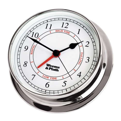 Weems & Plath Endurance I 125 Quartz Klok Getijden Arabisch Verchroomd Messing - 152 mm