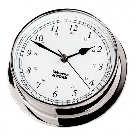 Weems & Plath Endurance I 125 Quartz Klok Arabisch Verchroomd Messing - 152 mm - Weems & Plath - Quartz Klokken - BAC3104