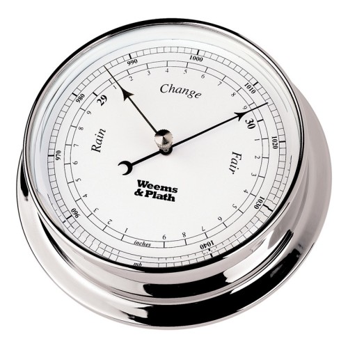 Weems & Plath Endurance I 85 Barometer Verchroomd Messing - 108 mm