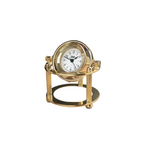 Weems & Plath Solaris Bureaumodel Quartz Klok Arabisch Messing