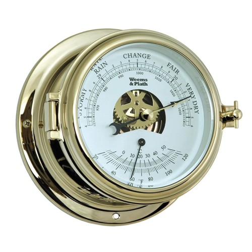 Weems & Plath Endurance II 115 Barometer Thermometer Messing - 152 mm