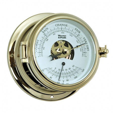 Weems & Plath Endurance II 115 Barometer Thermometer Messing - 152 mm - Weems & Plath - Barometers - BAC3187A