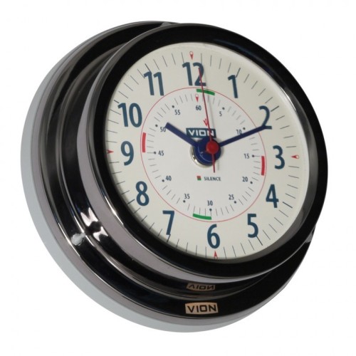 Vion Quartz Klok Radiostilte Titanium Gekleurd - 129 mm