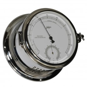 Schatz 1881 Royal 180 Haarhygrometer Thermometer Verchroomd Messing - Schatz 1881 - Hygrometers - 483 HT
