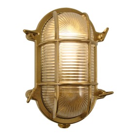 Foresti & Suardi Schotlamp Ovaal Helder Glas Messing - 195 mm