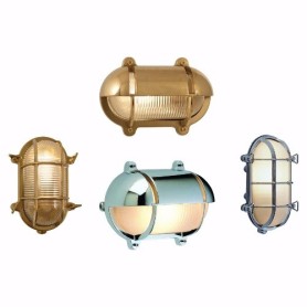 Foresti & Suardi Schotlamp Ovaal Halfkap Messing - 182 mm