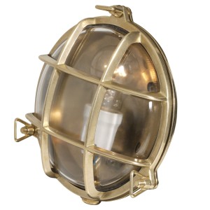 Foresti & Suardi Schotlamp Rond Helder Glas Messing - 190 mm 2