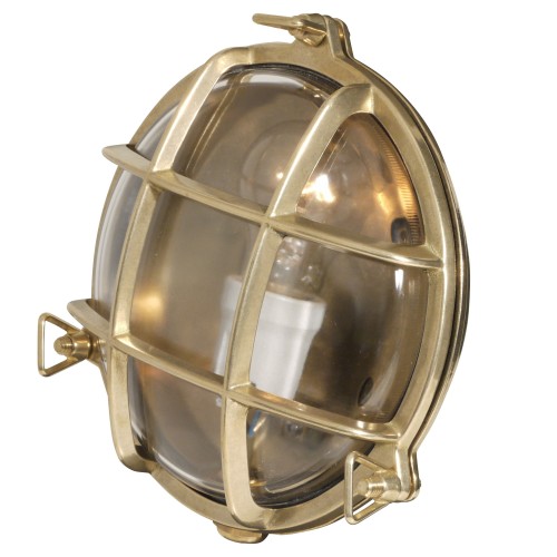 Foresti & Suardi Schotlamp Rond Helder Glas Messing - 190 mm