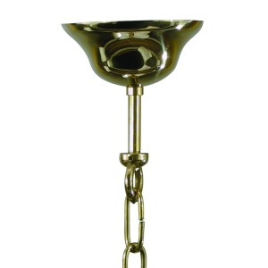 Foresti & Suardi Hanglamp Met Kap en Korf Messing - 210 mm 2
