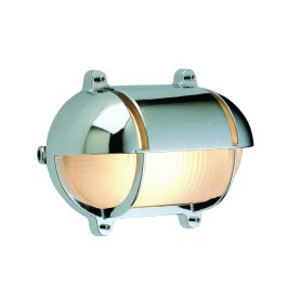 Foresti & Suardi Schotlamp Ovaal Mat Glas Verchroomd Messing - 182 mm