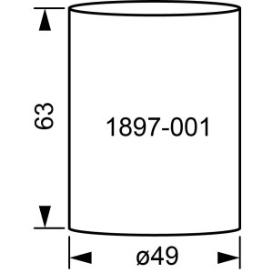 Welsh Miner Reserveglas Mijnlamp Glas - 50x63 mm