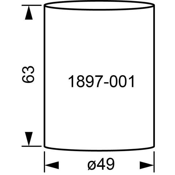 Welsh Miner Reserveglas Mijnlamp Glas - 50x63 mm