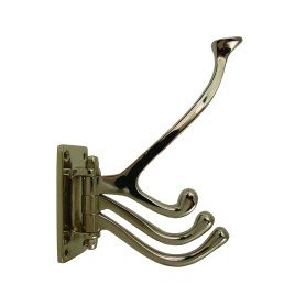 Delite Inklapbare Kapstokhaak 4 Haken Nikkel - 140 mm