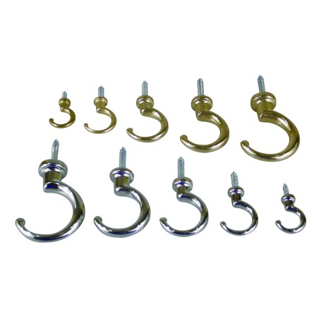 Delite Bekerhaken Verchroomd Messing - ø 28 mm (10 Stuks)