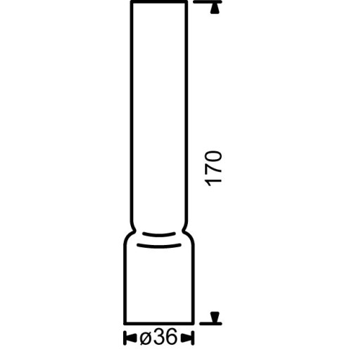 E.S. Sørensen Lampenglas Chimney 8''' Glas - ø36 x 170 mm