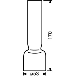 E.S. Sørensen Lampglas 14''' Glas - ø53 x 170 mm