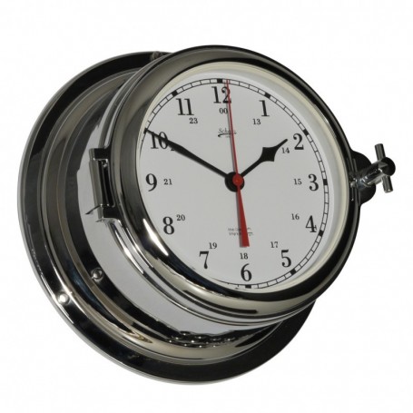 Schatz 1881 Midi 155 Quartz Klok Glazen Slaand Arabisch Verchroomd Messing - Schatz 1881 - Quartz Klokken - 453 CSA