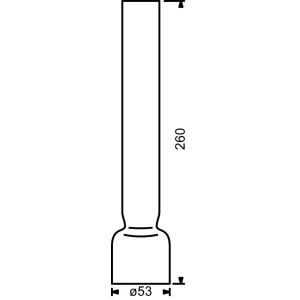 E.S. Sørensen Schoorsteen 14''' Glas - ø53 x 260 mm