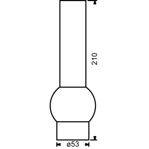 E.S. Sørensen Lampglas 15''' Glas - ø53 x 210 mm