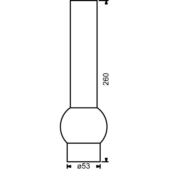 E.S. Sørensen Schoorsteen 15''' Glas - ø53 x 260 mm