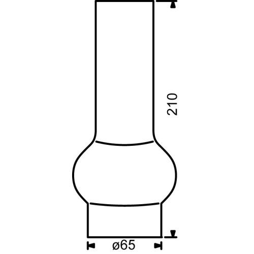 E.S. Sørensen Schoorsteen 20''' Glas - ø65 x 210 mm
