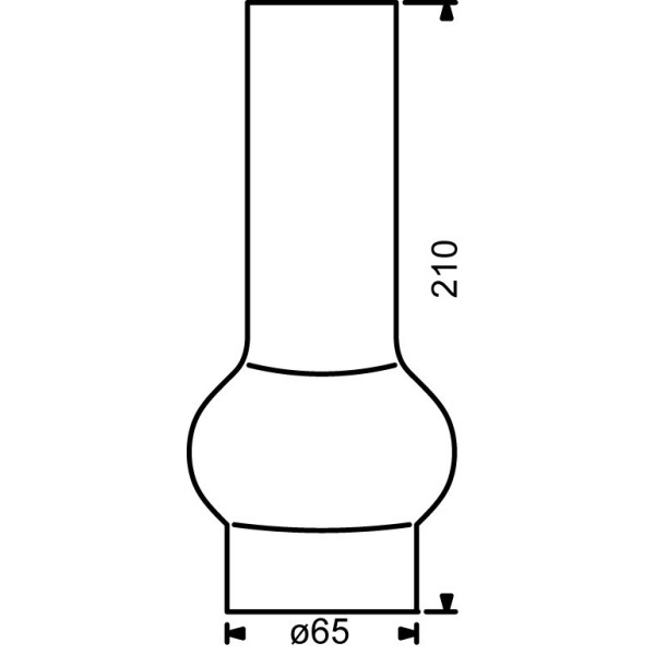E.S. Sørensen Schoorsteen 20''' Glas - ø65 x 210 mm