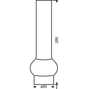 E.S. Sørensen Schoorsteen 20''' Glas - ø65 x 280 mm