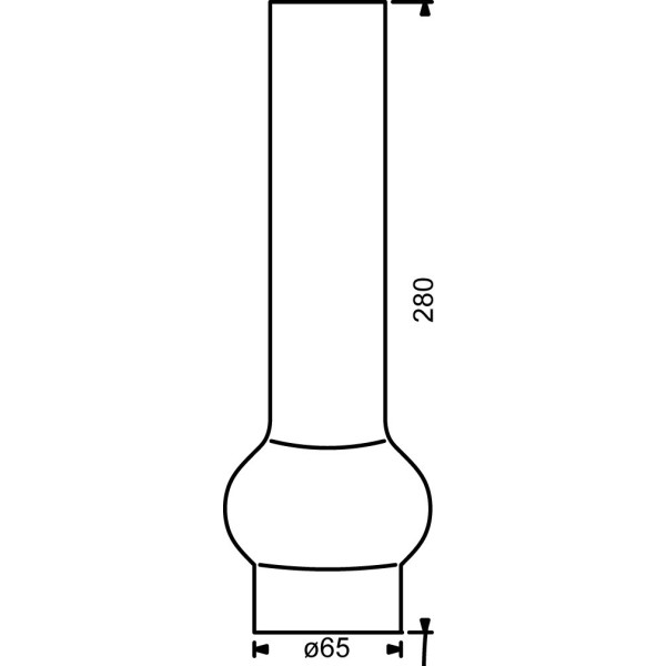 E.S. Sørensen Schoorsteen 20''' Glas - ø65 x 280 mm