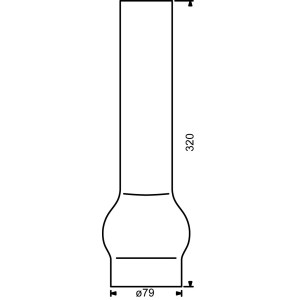 E.S. Sørensen Lampenglas 30''' Glas - ø79x320 mm