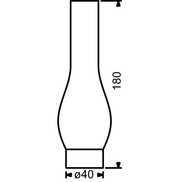 E.S. Sørensen Lampglas 10''' Tulp Glas - 40x180 mm