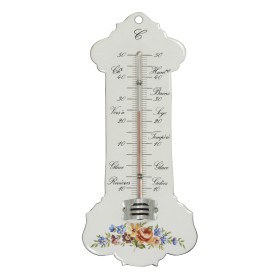 Delite Emaille Thermometer Bloemen Franse Tekst - 170 mm