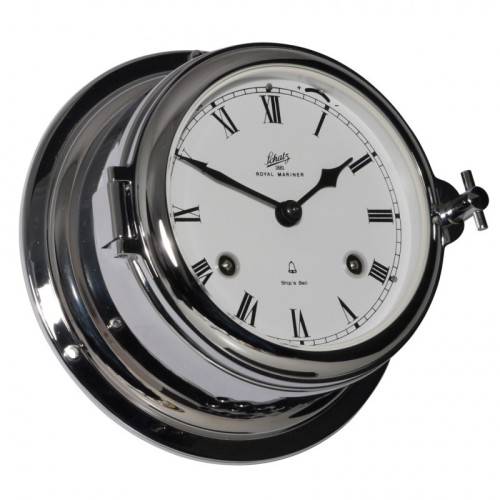 Schatz 1881 Royal 180 Mechanische Klok Glazen Slaand Romeins Verchroomd Messing