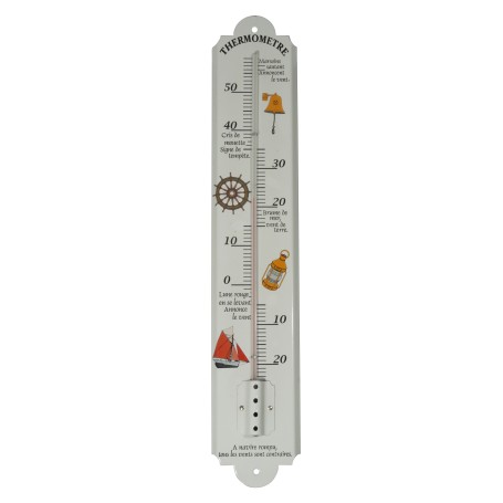 Delite Emaille Thermometer Maritiem Motief - 50 cm