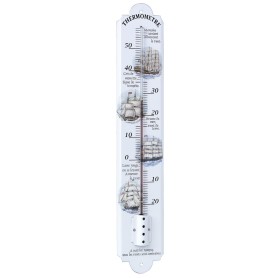 Delite Emaille Thermometer Zeilschepen - 50 cm