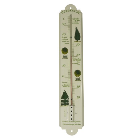 Delite Emaille Thermometer Naaldboom Motief Emaille - 50 cm