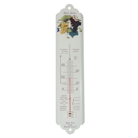 Delite Emaille Thermometer Wijn Druiven - 30 cm