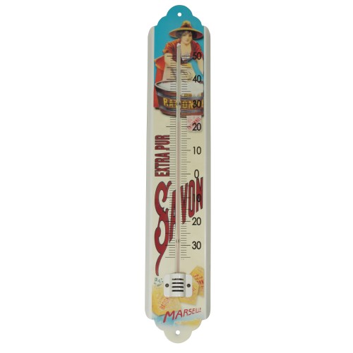Delite Emaille Thermometer Savon de Marseille - 50 cm